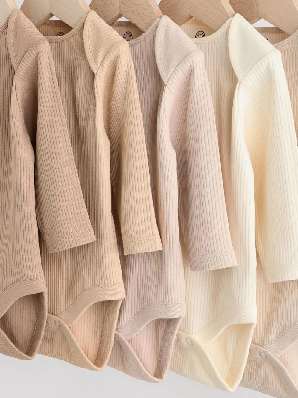 Next Cream Baby Long Sleeve Bodysuits 5 Pack^BOY Multipacks|Unisex