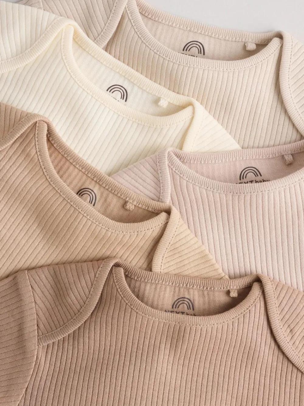 Next Cream Baby Long Sleeve Bodysuits 5 Pack^BOY Multipacks|Unisex