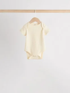 Next Cream Baby Short Sleeve Bodysuits 5 Pack^BOY Unisex|Bodysuits & Vests