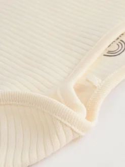 Next Cream Baby Short Sleeve Bodysuits 5 Pack^BOY Unisex|Bodysuits & Vests