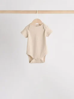 Next Cream Baby Short Sleeve Bodysuits 5 Pack^BOY Unisex|Bodysuits & Vests