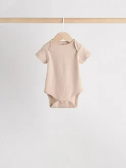 Next Cream Baby Short Sleeve Bodysuits 5 Pack^BOY Unisex|Bodysuits & Vests