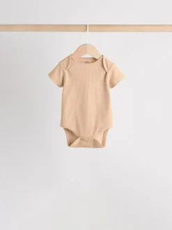 Next Cream Baby Short Sleeve Bodysuits 5 Pack^BOY Unisex|Bodysuits & Vests