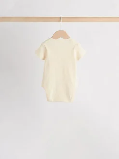 Next Cream Baby Short Sleeve Bodysuits 5 Pack^BOY Unisex|Bodysuits & Vests