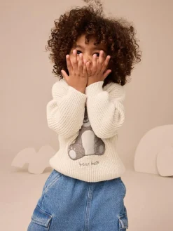 Outlet Next Cream Bear Knitted Jumper (3mths-7yrs)