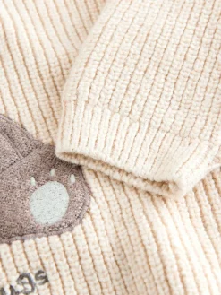Outlet Next Cream Bear Knitted Jumper (3mths-7yrs)