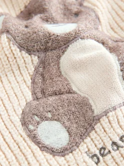 Outlet Next Cream Bear Knitted Jumper (3mths-7yrs)