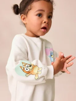 Next Cream Bluey Sweatshirt & Leggings Set (12mths-7yrs)^ Baby Girls|Sets & Co-Ords