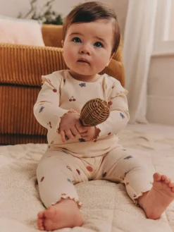 Sale Next Baby Top and Leggings 2 Piece Set (0mths-2yrs) Cream Bright Character