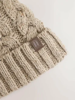 Next Cream Cable Knit Pom Hat (1-16yrs)^BOY Hats & Scratch Mitts|Hats
