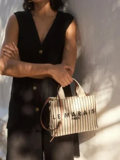 Next Cream Canvas Hand Held Bag^Women Bags