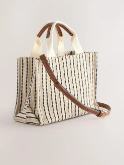 Next Cream Canvas Hand Held Bag^Women Bags