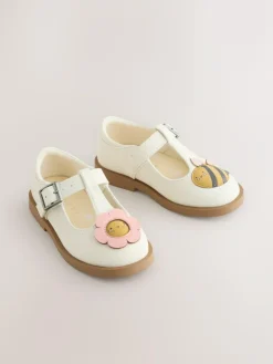 Online Next T-Bar Shoes Cream Character