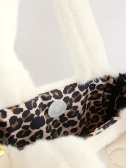 Next Cream Cream Fur Bucket Bag^ Bags