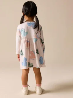 Next Long Sleeve Jersey Dress (3mths-7yrs)^ Dresses|Dresses