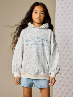 New Next Cream Ditsy Flower Hoodie (3-16yrs)