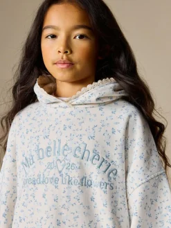New Next Cream Ditsy Flower Hoodie (3-16yrs)
