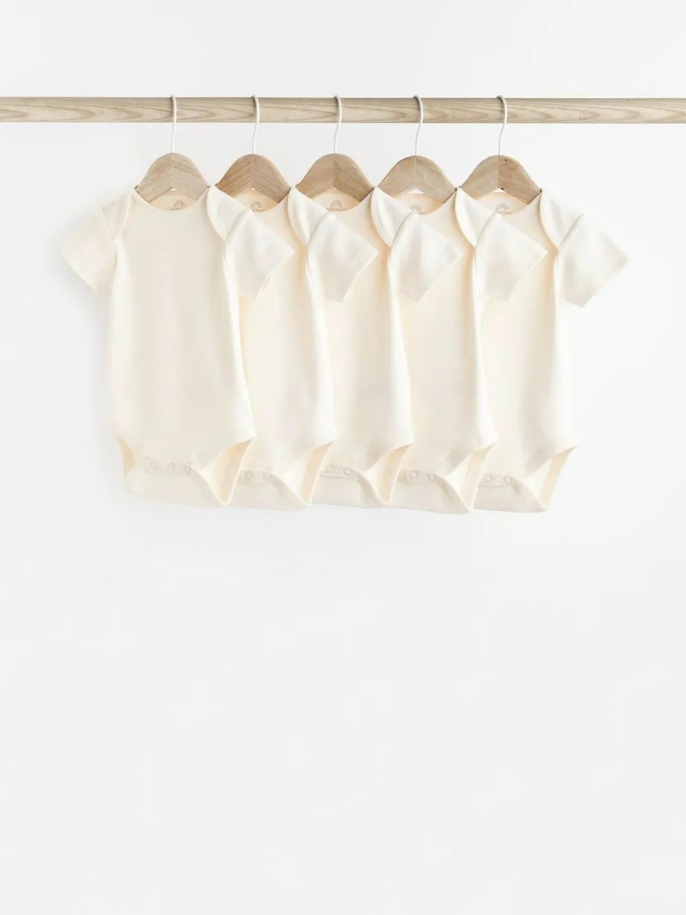 Next Cream Essential Baby Short Sleeve Bodysuits 5 Pack^BOY Unisex|Bodysuits & Vests