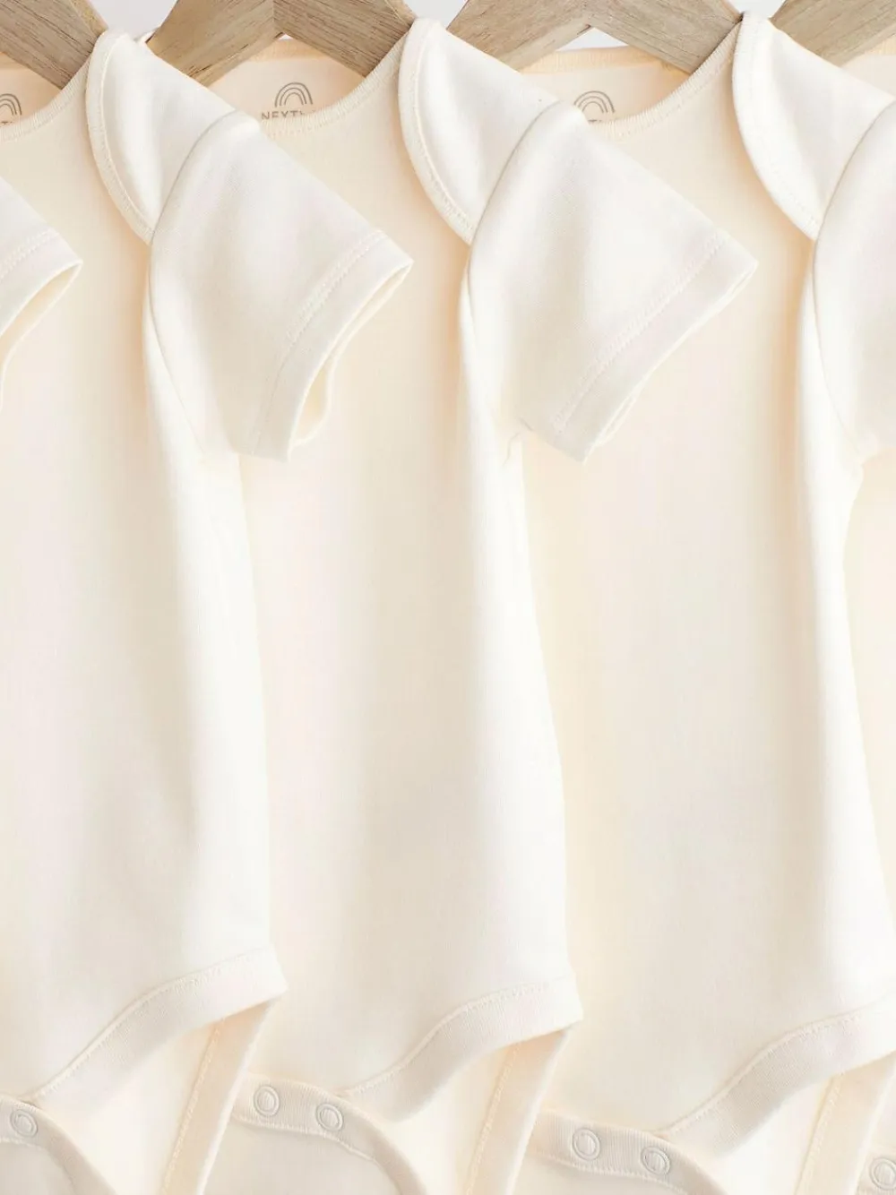 Next Cream Essential Baby Short Sleeve Bodysuits 5 Pack^BOY Unisex|Bodysuits & Vests