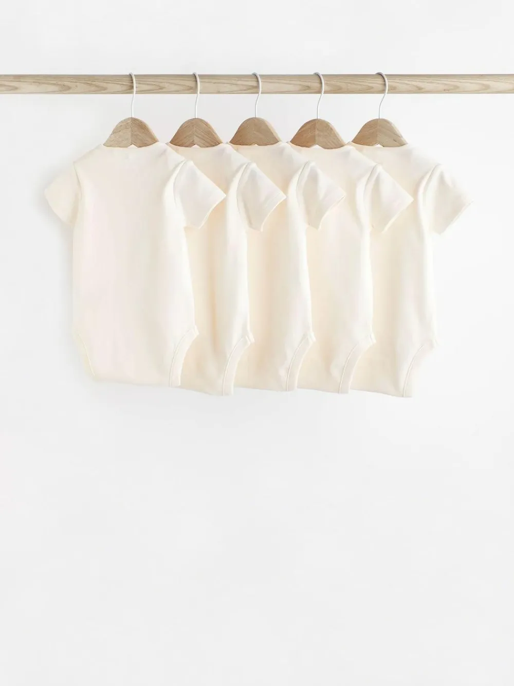 Next Cream Essential Baby Short Sleeve Bodysuits 5 Pack^BOY Unisex|Bodysuits & Vests