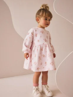 Best Next Cream Floral Sweat Dress (3mths-7yrs)