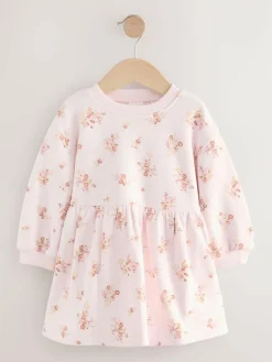 Best Next Cream Floral Sweat Dress (3mths-7yrs)