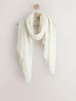 Next Cream Foil Print Lightweight Scarf^Women Hats, Gloves & Scarves|Hats, Gloves & Scarves