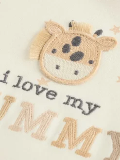 Clearance Next Baby Bodysuits 1 Pack Cream Giraffe I Love My Mummy
