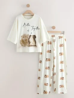 Sale Next Cream Guinea Pig Jersey Short Sleeve Pyjamas