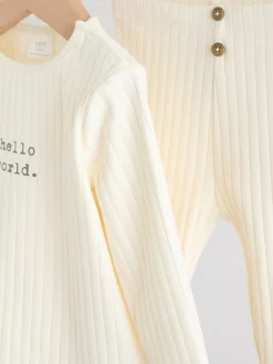 Next Hello World Top and Leggings Baby Set (0-18mths)^BOY Tops|Tops