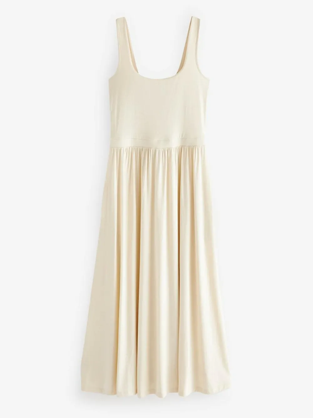 Hot Next Jersey Waisted Summer Dress Cream