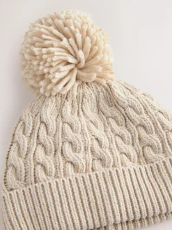 Next Knitted Cable Pom Beanie^BOY Unisex|Hats & Scratch Mitts
