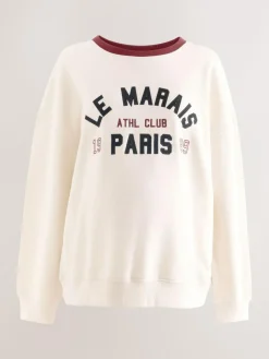 Next Cream Maternity Graphic Sweatshirt