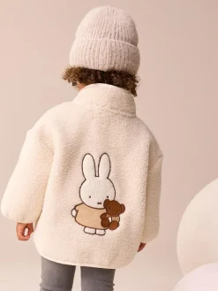 Next Cream Miffy Half Popper Fleece (3mths-7yrs)^ Jackets & Coats|Snowsuits & Coats