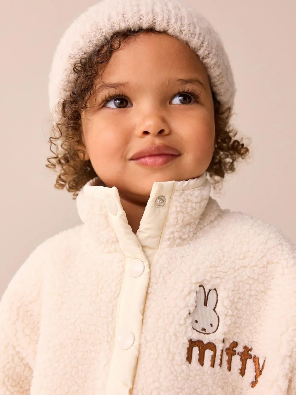 Next Cream Miffy Half Popper Fleece (3mths-7yrs)^ Jackets & Coats|Snowsuits & Coats