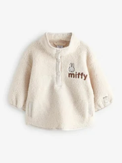 Next Cream Miffy Half Popper Fleece (3mths-7yrs)^ Jackets & Coats|Snowsuits & Coats