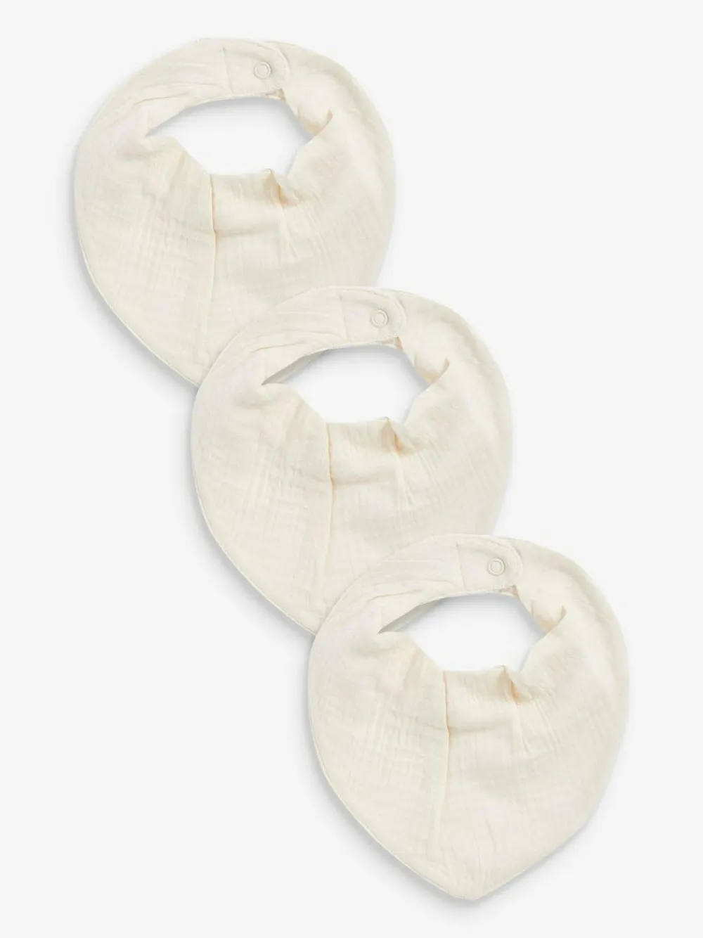 Best Next Muslin Baby Dribble Bibs 3 Pack Cream