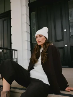 Next N. Premium 100% Cashmere Knitted Pom Hat^Women Hats|Hats, Gloves & Scarves