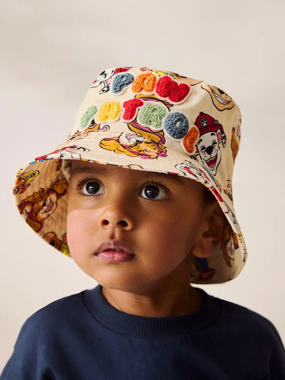 Next Cream Paw Patrol Bucket 100% Cotton Hat (1-10yrs)^BOY Hats & Scratch Mitts|Hats