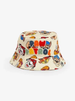 Next Cream Paw Patrol Bucket 100% Cotton Hat (1-10yrs)^BOY Hats & Scratch Mitts|Hats