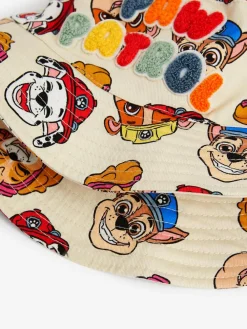Next Cream Paw Patrol Bucket 100% Cotton Hat (1-10yrs)^BOY Hats & Scratch Mitts|Hats