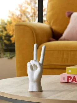 New Next Cream Peace Hand Ornaments Sculpture