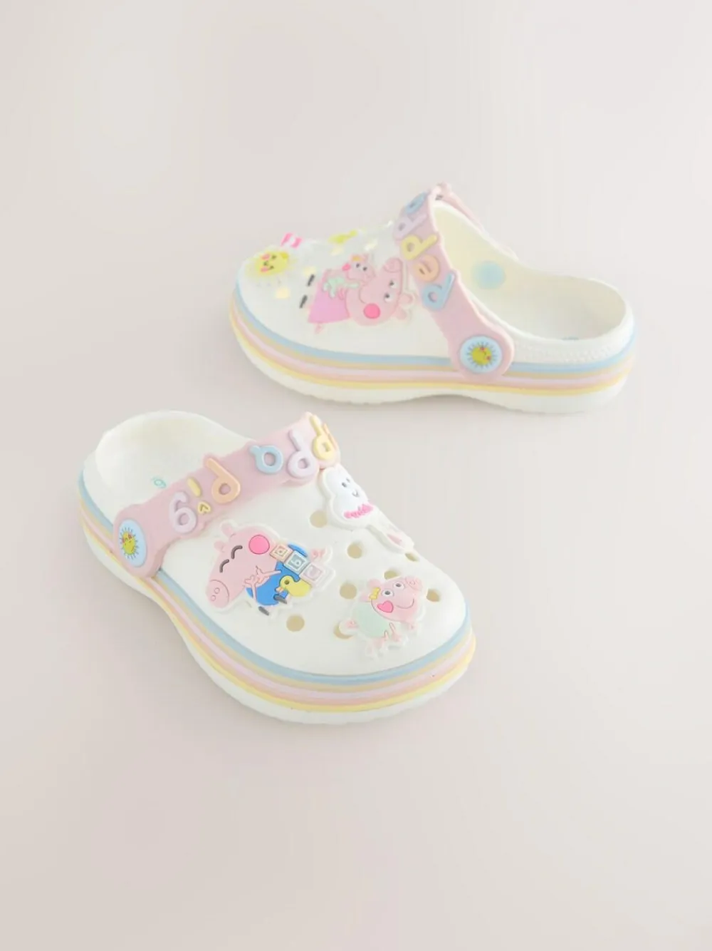 Next Cream Peppa Pig Character Clogs^ Boots