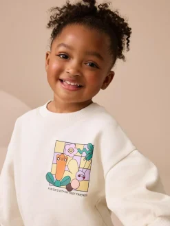 Next Cream Rainbow Graphic Print Sweatshirt & Leggings Set (3mths-7yrs)^ Sweatshirts & Hoodies|Sets & Co-Ords