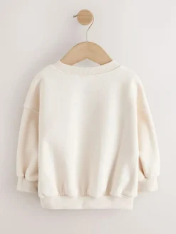 Clearance Next Crew Neck Sweatshirt (3mths-7yrs) Cream Rainbow Taco