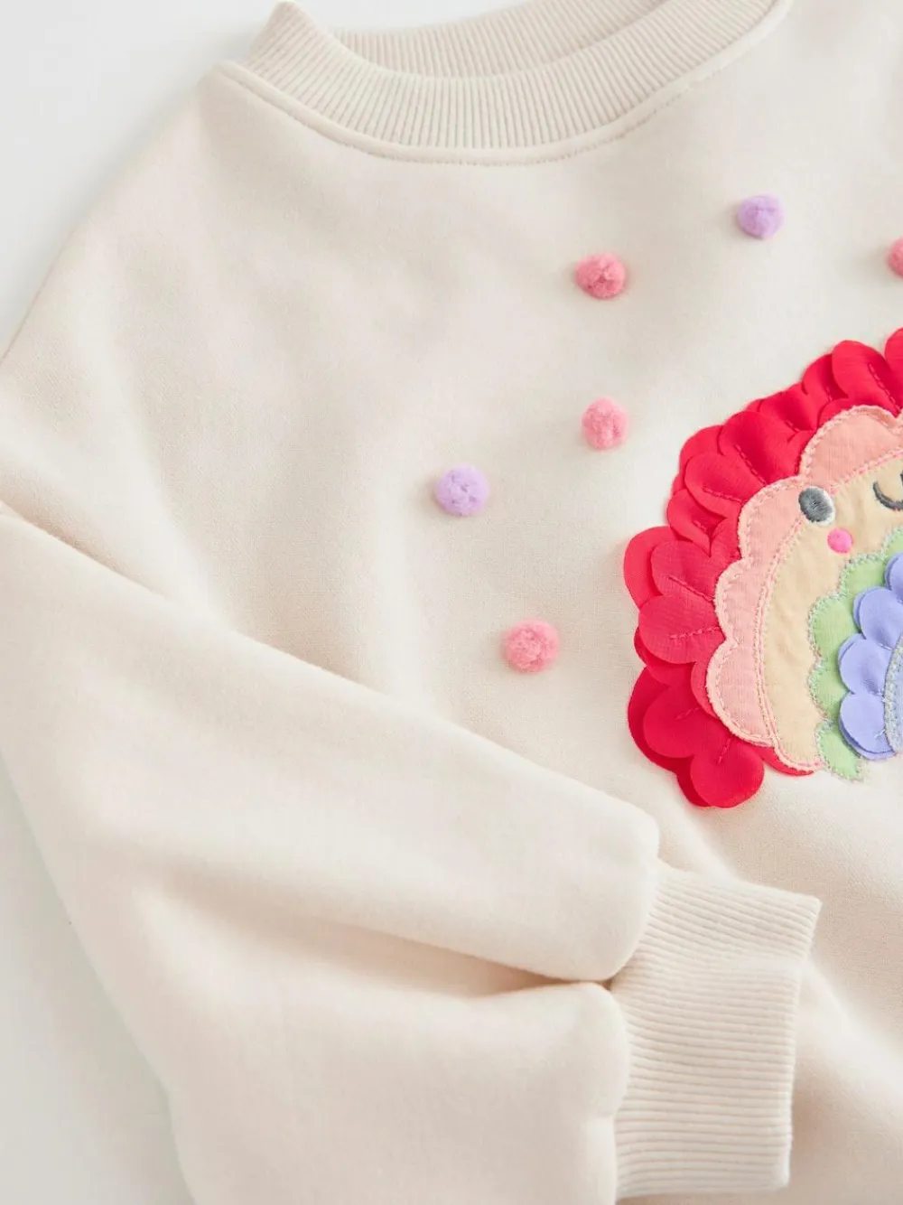 Clearance Next Crew Neck Sweatshirt (3mths-7yrs) Cream Rainbow Taco