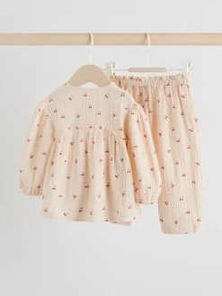 Next Baby Woven Long Sleeve Tops and Trousers 2 Piece Set (0mths-2yrs)^ Tops|Tops