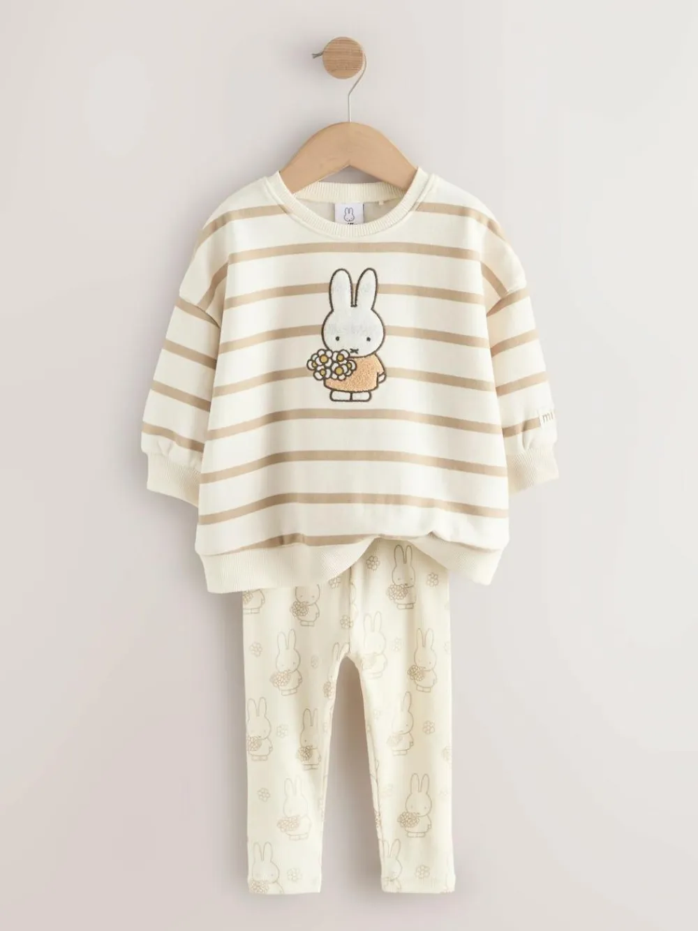 Next Cream Stripe Miffy Sweatshirt & Leggings Set (3mths-7yrs)^ Baby Girls|Cosy Club