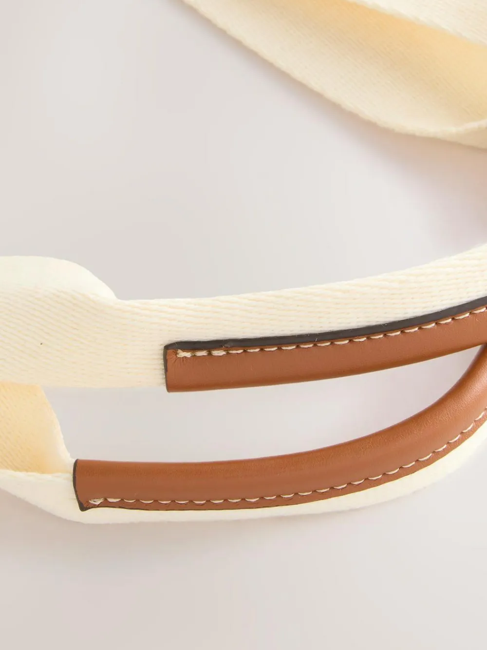 Next Cream Structured Canvas Shoulder Bag^Women Bags