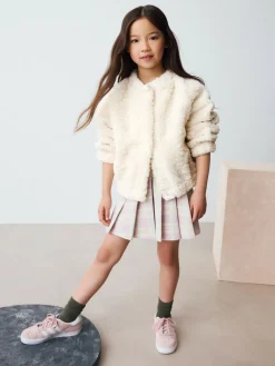 Next Cream Sunflower Borg Jacket (3-16yrs)^ Jackets & Coats|Snowsuits & Coats